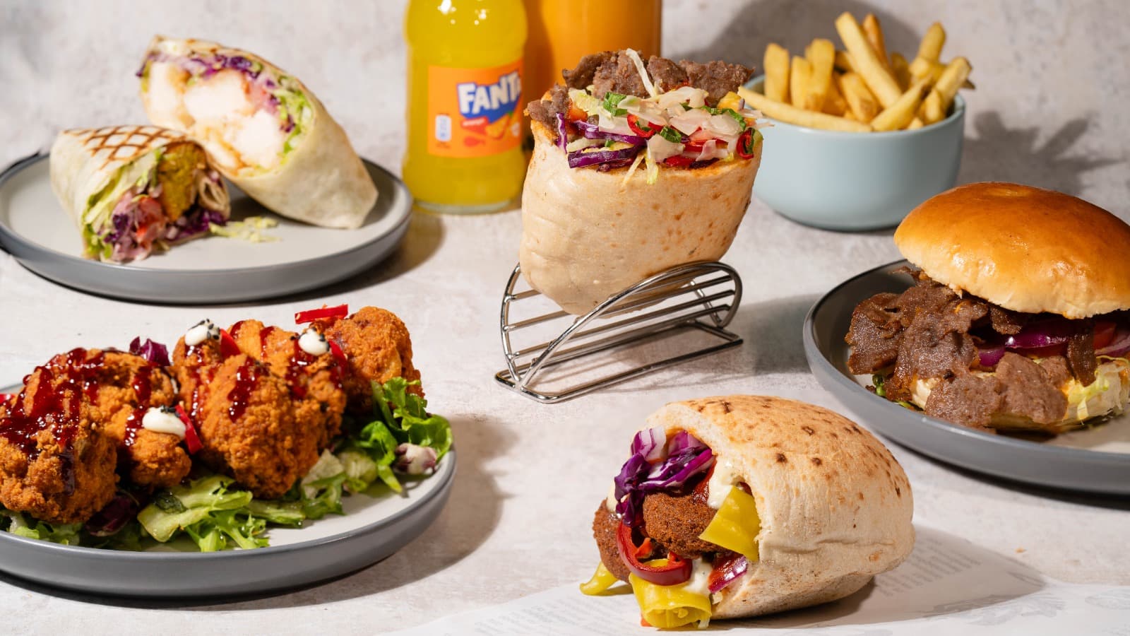 Food packaged and ready for Uber Eats and Deliveroo delivery from a FoodVerse kitchen